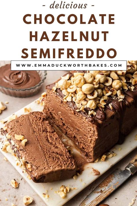 Sugar Free Pastries, Italian Custard, Hazelnut Ice Cream, Chocolate Popsicles, Frozen Chocolate, Italian Desserts, Chocolate Hazelnut, Unique Recipes, Hazelnut