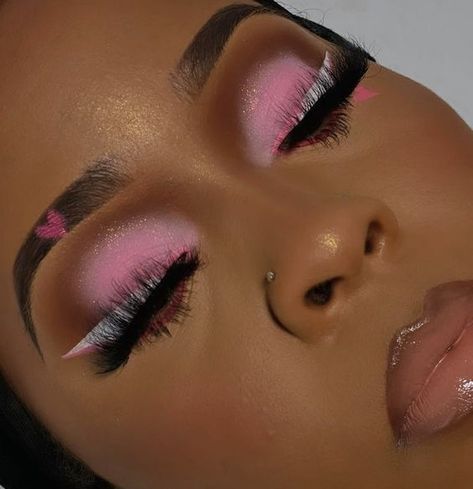 Birthday Makeup Looks, Glitter Makeup Looks, Day Makeup Looks, Prom Eye Makeup, Cute Eye Makeup, Makeup For Black Skin, Brown Skin Makeup, Valentines Makeup, Glam Makeup Look