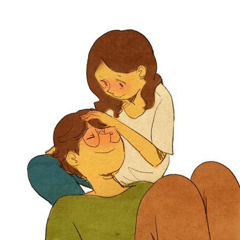 Puuung Love Is, When You, Couple Illustration, Cute Love Cartoons, Love Illustration, Cute Couple Art, Couple Cartoon, Couple Drawings, Love Pictures