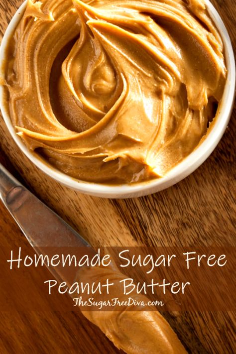 Sugar Free Peanut Butter, Homemade Peanut Butter, Healthy Snacks For Diabetics, Peanut Butter Recipes, Low Carb Bread, Sugar Free Desserts, Keto Cookies, Sugar Free Recipes, Keto Bread