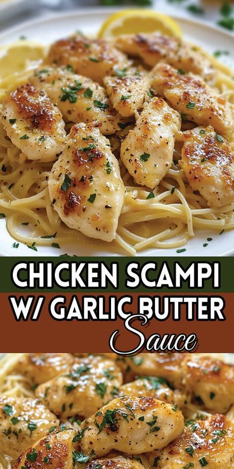 This Chicken Scampi recipe is the perfect blend of savory garlic, tender chicken, and buttery goodness! 🍋✨ Whether you're cooking for a cozy dinner or need a quick and easy dish for a busy weeknight, this recipe delivers BIG flavor with minimal effort. 😋

🔗 Click the link to get the full recipe and make this crowd-pleaser tonight! Your family will love it, and you'll love how easy it is to make. 😍🍗

#ChickenScampi #EasyRecipes #QuickDinner #30MinuteMeals Easy Chicken Scampi Recipe Without Wine, Chicken Recipes Few Ingredients, Chicken Scampi Sauce Recipe, Chicken Scampi Recipe Without Wine, Healthy Dinner Recipes For Family Chicken, Chicken Filet Recipes, Chicken And Shrimp Scampi, Chicken Breast Recipes Keto, Quick And Easy Chicken Breast Recipes