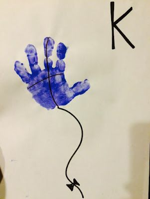 K Is For Handprint Craft, K Handprint Craft, Letter K Handprint Craft, Handprint Letters, Letter K Art, Handprint Alphabet, Letter K Crafts, Toddler Alphabet, K Alphabet