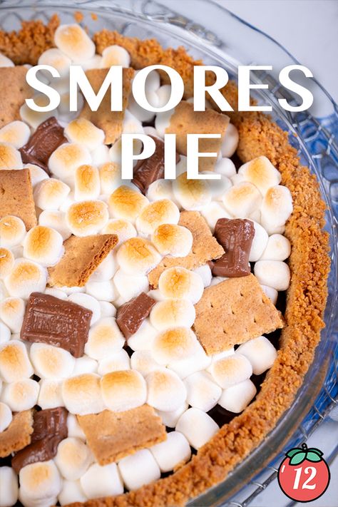 Easy S’mores Pie | 12 Tomatoes S'more Pie Recipe, S’mores Pudding Pie, Mini S’mores Pie, S’mores Pie Recipe, S’mores Pie Recipe Dessert, S’more Pie Recipe, S’more Pie, S’mores Pie, Smore Pie