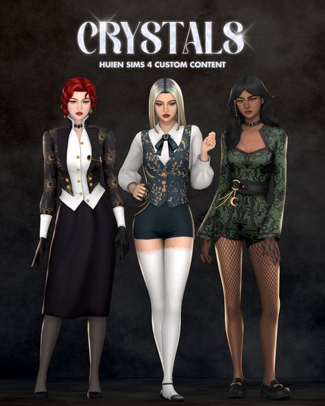 Crystals (7items) | Patreon Sims 4 Elder Cc Clothes, Slytherin Clothes, Sims Packs, Sims 4 Cc Makeup, Sims 4 Toddler, Sims Four, Sims 4 Mods Clothes, Witch Outfit, Sims 4 Cas