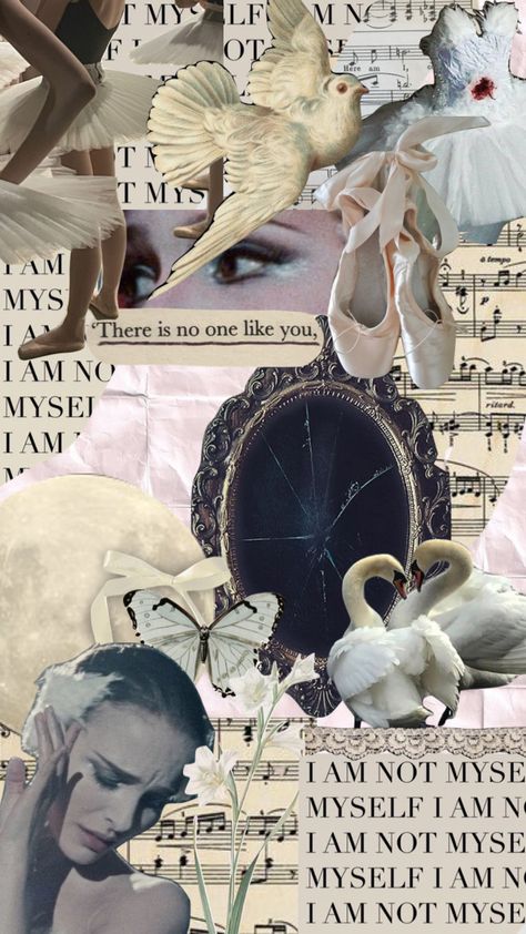 #blackswan #ballet #balletcore #moodboard #collage #love #vintage #pink Ballet Collage Wallpaper, Dark Ballet Aesthetic Wallpaper, Black Swan Collage, Ballet Homescreen, Balletcore Moodboard, Ballet Mood Board, Ballet Core Wallpaper, Ballet Wallpaper Aesthetic, Ballerina Collage