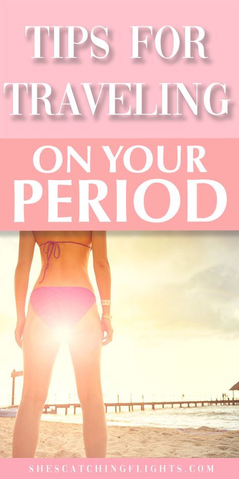 If you’re traveling on your period, check out these hacks and tips to make it a better experience. Being on your period while traveling can be a bummer, so make sure you have a kit of essentials ready to bring with you. These are the best period hacks for traveling. Travel Period Kit, Period Travel Kit, Period Travel Hacks, Period On Vacation Tips, What To Bring On A Road Trip, Aviation Motivation, Period Essentials, How To Stop Period, What To Pack For Vacation