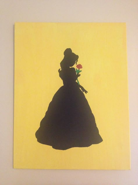 Beauty and the Beast - Belle Easy Beauty And The Beast Painting, Beauty And The Beast Painting Canvases, Beauty And The Beast Painting, Painting Teacher, Human Sketch, Disney Paintings, Christmas Paintings On Canvas, Painting Canvases, Simple Canvas Paintings