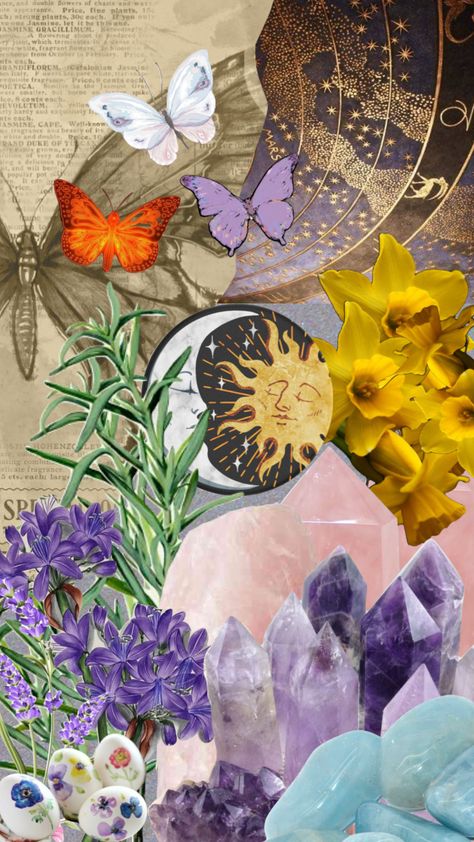 early ostara post #ostara #witchaesthetic Beltane Wallpaper Iphone, Ostara Background, Ostara Aesthetic Wallpaper, Ostara Wallpaper, Spring Equinox Aesthetic, Ostara Art, Ostara Aesthetic, Spring Witch, Pagan Calendar