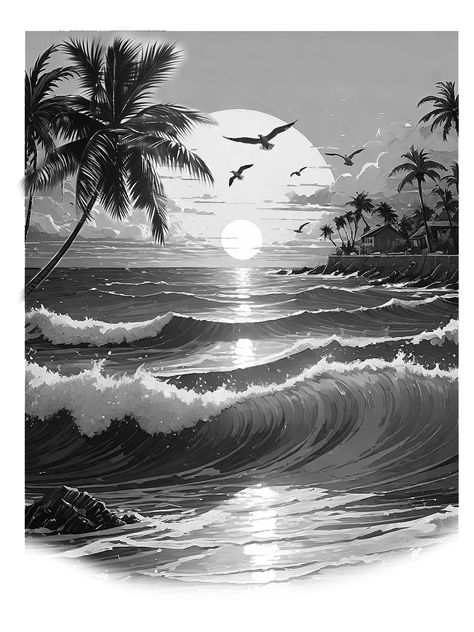 Beach Scene Tattoo Design, Alexandria Tattoo, Beach Scene Tattoo, Scene Tattoo, Beach Scene, Beach Scenes, Tattoo Design, Tattoo Designs, Tattoos