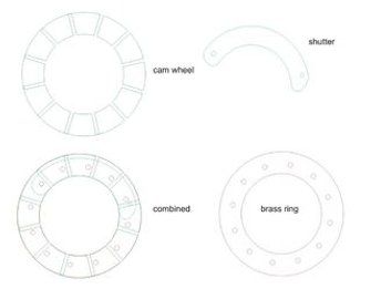 Paper Mechanical Iris: 9 Steps (with Pictures) Iris Mechanism, Mechanical Iris, Interactive Poster, Steampunk Goggles, Paper Toys Template, 3d Craft, Cool Woodworking Projects, Cricut Cards, Pop Up Book