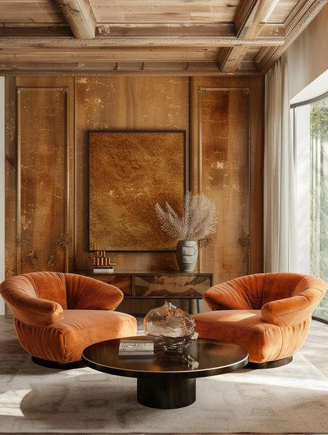 Burnt Sienna Living Room, Burnt Orange Sofa Living Room Ideas, Orange Chairs Living Room, Orange Living Room, Gang Members, Orange Sofa, Luxury Living Room Decor, Orange Chair, Spa Ideas