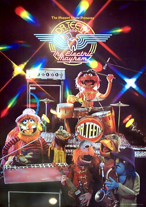 Dr Teeth and The Electric Mayhem Retro Animation, Retro Advertisements, The Electric Mayhem, Mayhem Band, Dr Teeth, Animal Muppet, Electric Mayhem, The Muppet Movie, Animation Classes