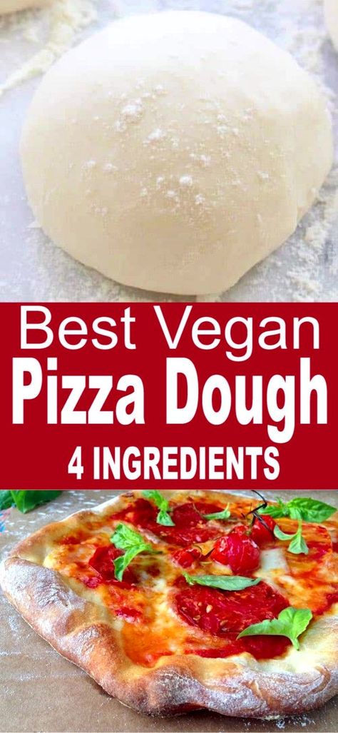 Vegan Pizza Dough Recipe, Vegan Pizza Dough, Pizza Vegetariana, Vegan Pizza Recipe, Pizza Vegana, Pizza Dough Recipe, Vegan Bread, All Purpose Flour, Vegan Pizza