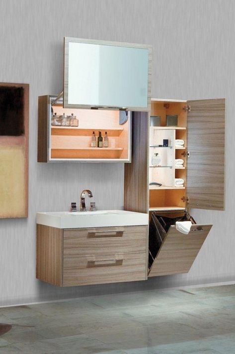 Dekorere Bad, Toilette Design, Bathroom Makeovers, Bathroom Storage Shelves, Linen Cabinet, Small Bathroom Storage, Trendy Bathroom, Bathroom Storage Cabinet, Small Bathroom Design