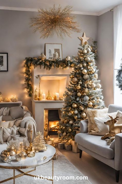 Diy Natal, Elegant Christmas Decor, Eclectic Living, Decor Eclectic, Winter Decorations Diy, Room Painting, Modern Christmas Decor, Christmas Decorations Living Room, Christmas Porch Decor