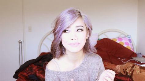 LazybumtToT ✌: How to get pastel hair (from dark Asian hair) Ideas For Hair Color, Purple Hair Color Ombre, Pastel Purple Hair, Hair Asian, Light Purple Hair, Hair Color Asian, Purple Ombre Hair, Hair Color Crazy, Lilac Hair