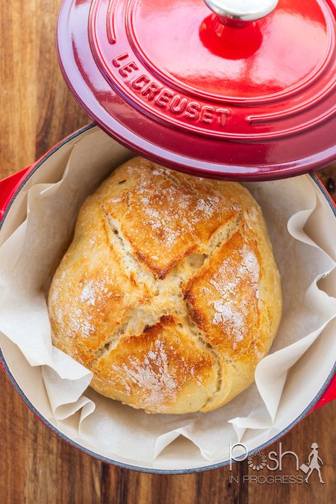 No Knead Dutch Oven Bread: How to Make This Quick and Easy Recipe - Posh in Progress No Knead Dutch Oven Bread, Dutch Oven Bread Recipe, Artichoke Bread, Best Dutch Oven, Oven Bread, Dutch Oven Bread, Dutch Oven Recipes, Bread Ingredients, No Knead Bread