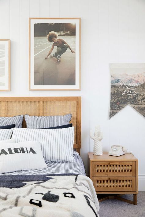 Modern Coastal Barn Dream Home in Australia boy bedroom decor coastal teen boy room Three Birds Renovations, Boy Bedroom Design, Teen Boy Bedroom, Kids Bedroom Design, Three Birds, Coastal Living Rooms, Coastal Bedrooms, Coastal Bedroom, Boys Bedroom Decor