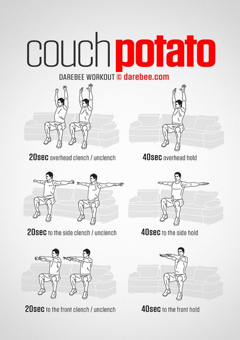 Couch Potato Workout Darebee Workout, Couch Workout, Effective Ab Workouts, Mental Training, Couch Potato, Chest Workout, Workout Fitness, Workout For Beginners, Active Lifestyle