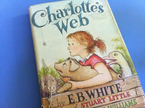 Vintage Child Book CHARLOTTES WEB Garth Williams E B by drcarrot Charlotte's Web Book, Classic Kids Books, Charlotte’s Web, E B White, Garth Williams, Harper Row, Charlotte's Web, Hard Cover Book, Novel Characters