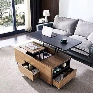 Folding Coffee Table, Lift Coffee Table, Table With Drawers, Coffee Table With Drawers, Black Living Room, Stylish Coffee Table, Coffee Table Desk, Large Dining Table, Lift Top Coffee Table