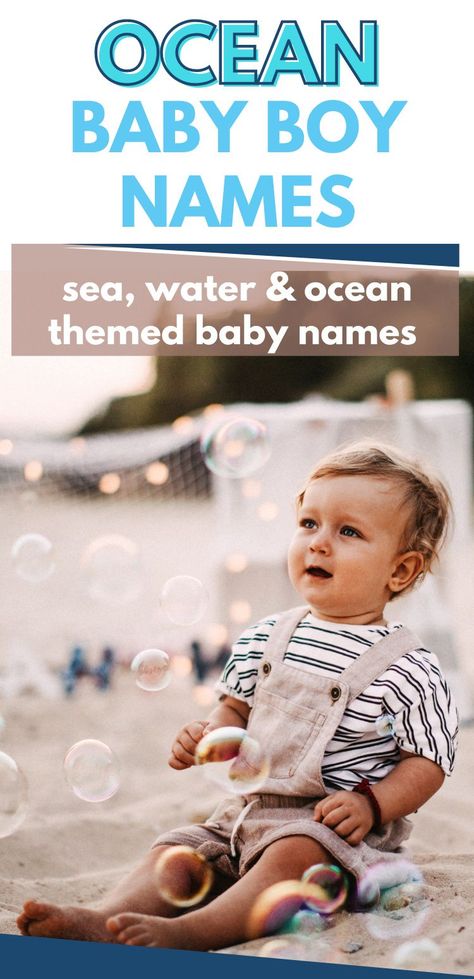 Water Baby Names, Coastal Baby Names, Water Themed Names, Ocean Themed Names, Water Names Boy, Ocean Boy Names, Names That Mean Ocean, Names Meaning Ocean, Beach Boy Names