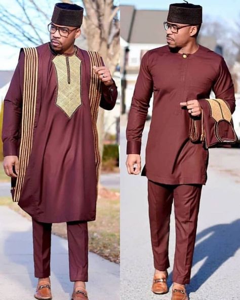 Classy Man, Agbada Design, African Men Clothing, African Wear For Men, Male Outfit, Dinner Gowns, Wedding Outfits For Groom, Costume Africain, Native Wears