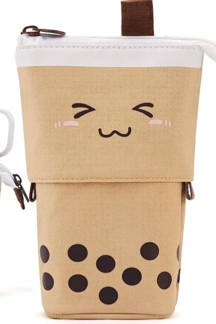 This pencil case has a Boba tea shape with straw, making your life full of fun. It is spacious enough to store and organize your stuff. #paidcommission #amazon #ad #boba #pencilcase Cute Pencil Cases, Cute Pencil Pouches, Cute Pencil Case, Pencil Storage, Cute Pencil, Fabric Storage Boxes, Tea Design, Pencil Case Stationery, Pen Pouch