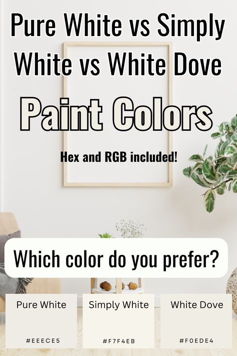 Simply White Paint Color, Sw Pure White Vs Bm White Dove, Bm Simply White Vs Sw Pure White, Shoji White Vs White Dove, White Dove Vs Pure White, White Dove Bathroom Walls, White Dove Kitchen Walls, Simply White Vs Pure White, White Dove Bathroom