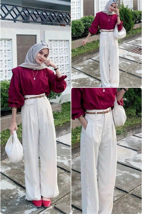 Follow Yuk ! Update Informasi terbaru dari kategori 1 (16), dengan tema OOTD hijab remaja kekinian. Outfit Baju Merah, Ootd Kulot Hijab, Style Kulot, Outfit Celana Kulot, Celana Jins Wanita, Casual Outfits Hijab, Modest Work Outfits, Mix And Match Outfits Hijab, Outfit Ngampus