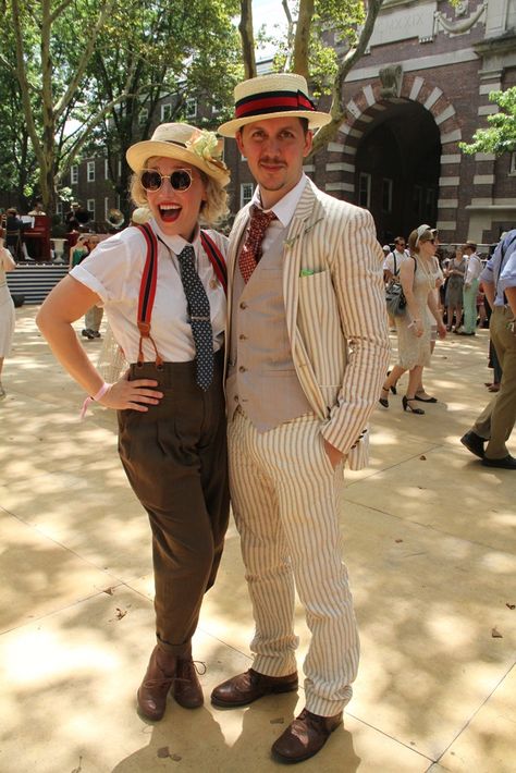 They Are Wearing: Governors Island's Jazz Age Lawn Party - Slideshow Jazz Outfit, Music Man Costumes, Loeb Boathouse, Gatsby Outfit, Jazz Age Lawn Party, Jazz Outfits, Governors Island, 1920s Mens Fashion, Great Gatsby Fashion