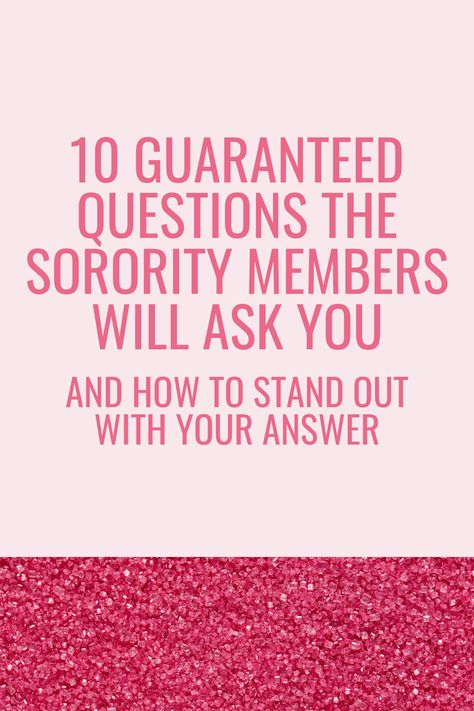 Questions To Ask During Sorority Rush, Sorority Questions, Sorority Tips, It Girl Tips, Recruitment Questions, Speed Dating Questions, Luxury Dorm, Sorority Rush Week, Bama Rush