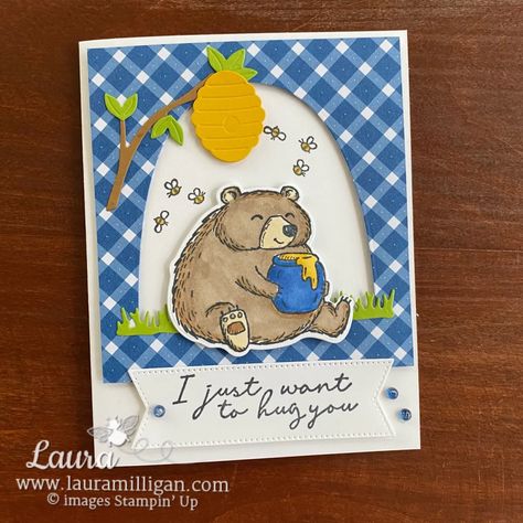 A Fluffiest Friend Card and Final Days for My November Bee Box Club! - LauraMilligan Fluffiest Friends, Bee Boxes, Hello Cards, Fold Cards, Final Days, Fancy Fold Cards, Stamping Up Cards, Fun Fold Cards, Get Well Cards