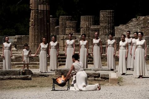 Olympia Greece, Vestal Virgin, Greek Aesthetic, Goddess Of The Hearth, Ancient Olympia, Spirit Fanfic, Olympic Flame, Greek Pantheon, Greek Tragedy