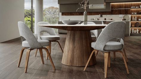 Rove Concepts Dining, Palm Springs Home, Rove Concepts, Condo Decorating, Living Room Spaces, Modular Sectional, Round Coffee Table, Wood Chair, Dinner Parties