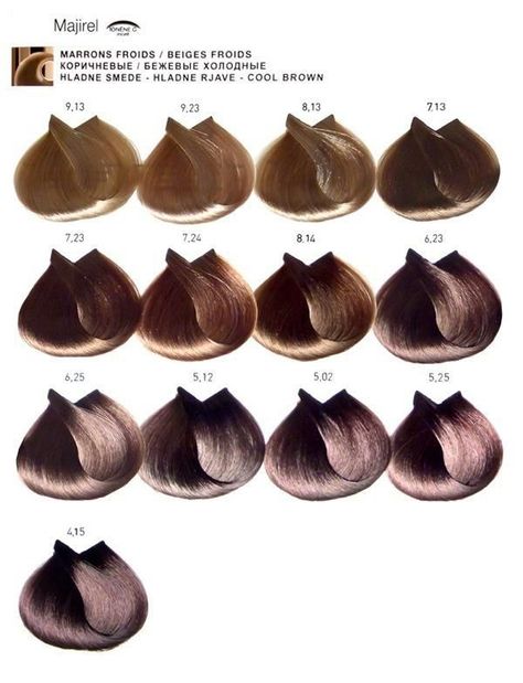 Professional Hair Color Chart, Chocolate Mauve Hair, Loreal Hair Color Chart, Hair Color Wheel, Red Highlights In Brown Hair, Loreal Hair Color, Wella Hair Color, Beige Hair, Ash Hair Color