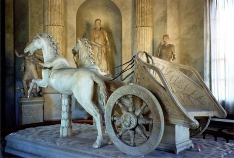 Roman chariot - Vatican Museum Chariot Aesthetic, 300 Drawing Prompts, Chariot Racing, Roman Chariot, Roman Gladiators, Vatican Museum, Sea Clothes, Tricycle Bike, Winged Horse