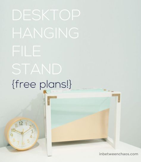 Desktop Hanging Folder Stand Business Office Ideas, Desktop File Organizer, Hanging File Organizer, Paint Accents, Folder Holder, File Folder Organization, Diy Desktop, Hanging Folders, Hanging File Folders