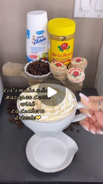 Denisse’s Cafécito Bar on Instagram: "If you love a good latte, this is one to try🤎  This Mazapan is so delicious I can’t stop making Cafecitos with it😋   Make this ℳ𝒶𝓏𝒶𝓅𝒶𝓃 ℒ𝒶𝓉𝓉ℯ 𝓌𝒾𝓉𝒽 ℒ𝒶 ℒℯ𝒸𝒽ℯ𝓇𝒶 𝒹𝓇𝒾𝓏𝓏𝓁ℯ with me..  What I used…  •18g Bali Blue coffee beans from @grillsidecoffee  •Mazapan butter @dulcesdelarosadlr @mazapandelarosa  •La Lechera condensed milk @lalecherausa @lalechera  •Chobani oatmilk @chobani  •Mazapan crumbles @mazapandelarosa @dulcesdelarosausa  •Homemade whipped Cream  𝓕𝓸𝓵𝓵𝓸𝔀 𝓕𝓸𝓻 𝓶𝓸𝓻𝓮❤︎︎  ❥𝑬𝒏𝒋𝒐𝒚❥  𝑆𝑖𝑚𝑝𝑙𝑒，𝑦𝑒𝑡 𝐷𝑒𝑙𝑖𝑐𝑖𝑜𝑢𝑠  #instadaily #instagood #instacoffee #instacoffeelovers #espresso #cafecito #coffee #coffeeholic #coffeelover #homebarista  #asmr #fyp #fypシ #fypage #monin #chobani #nespresso #coffeevibes #cafeci Mazapan Latte Recipe, Mazapan Drink, Mazapan Iced Coffee, Mazapan Coffee, Mazapan Latte, Capachino Recipe Coffee Drinks, La Lechera Coffee Creamer, Spanish Latte, Blue Coffee