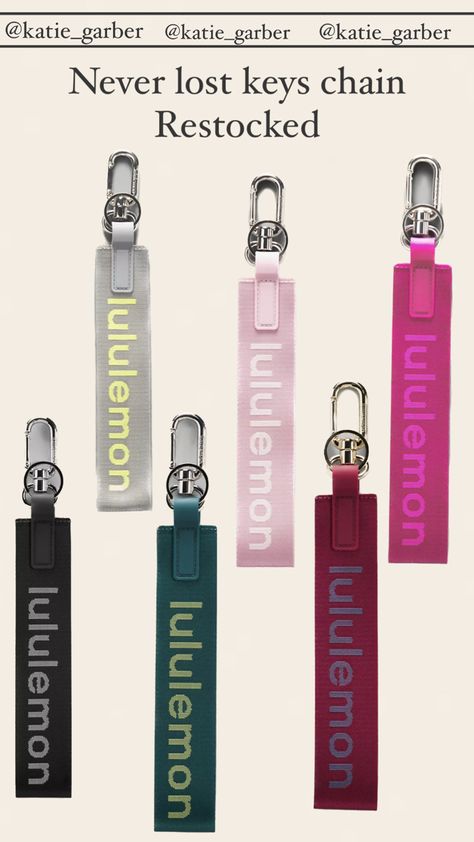 Lululemon Keychain, Never Lost Keychain, Lost Keys, Lulu Lemon, Birthday List, Need Money, Diy Keychain, 16th Birthday, Chain Strap