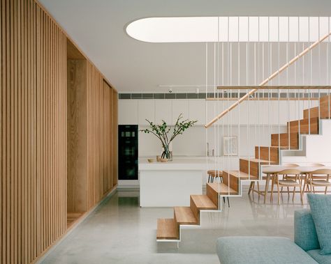 Chinese Homes, Studio Bright, Minimalist Homes, Chinese Home, Modern Minimalist Home, Floating Staircase, The Local Project, Chinese Design, Contemporary Furniture Design