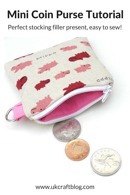 Craft Blog Grow - crafting a happy life: Mini Coin Purse Tutorial - step-by-step photos Sewed Bags, Tas Handmade, Sewing Totes, Diy Coin Purse, Mini Patchwork, Coin Purse Pattern, Selling Crafts, Coin Purse Tutorial, Coin Purse Keychain