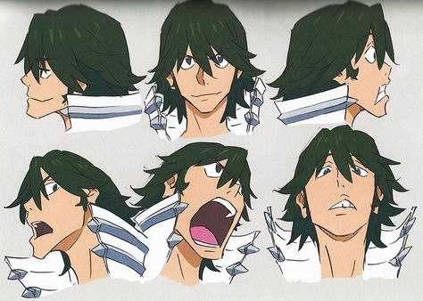 Worshiping Satsuki's eyebrows Kill La Kill Art, Expression Sheet, Facial Expressions Drawing, Bird People, Model Sketch, Anime Expressions, Character Model Sheet, Face Sketch, Drawing Expressions