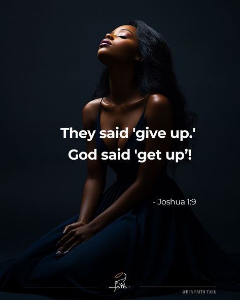 **READ THE CAPTION** ✨ “They said ‘give up.’ God said ‘get up’! Watch a Queen rise when heaven speaks louder than her thoughts!” ✨ To my sister who’s been hearing nothing but “no,” “you can’t,” “it’s impossible” - girl, I need you to listen to a different voice right now! While they’ve been telling you to throw in the towel, God’s been whispering “Rise up, daughter - I’m not finished with you yet!” Listen here Queen 👑 - when the haters said “she’s done,” God said “she’s just getting sta... Listen To Gods Voice Quotes, God Said Quotes, Voice Quotes, Throw In The Towel, They Said, To Listen, I Need You, My Sister, Get Up