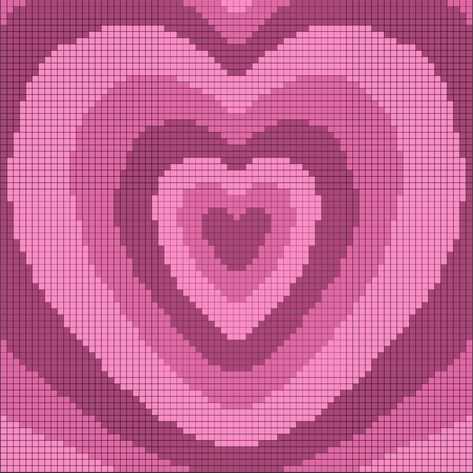 Alpha Pattern Crochet, Grid Crochet, Pixel Grid, Pink Widget, Graph Paper Designs, Stitch Bracelet, Graph Patterns, Pixel Heart, Valentines Patterns