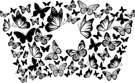 Swirl Design Pattern, Black And White Butterflies, Beer Glass Design, Starbucks Cup Art, Circuit Crafts, Skull Coloring Pages, Cricut Print And Cut, Starbucks Diy, White Butterflies