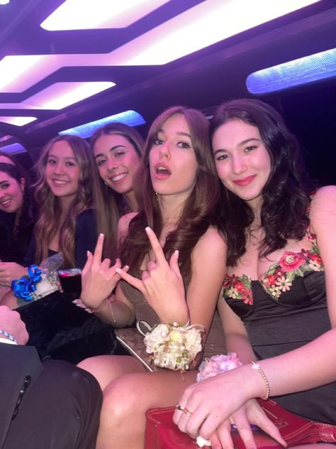 Limo Photoshoot Ideas, Limo Aesthetics, Limo Photoshoot, Limo Aesthetic, Dress Inspo Aesthetic, Bff Party, Prom Limo, Prom Planning, Wedding Limo Service