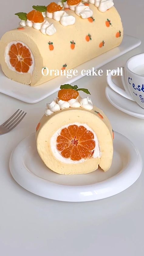 Orange Patterns, Practical Home Decor, White Food Coloring, Coloring Sugar, Painted Cake, Christmas Cake Designs, Sweet Dishes Recipes, White Food, Tasty Recipes Videos