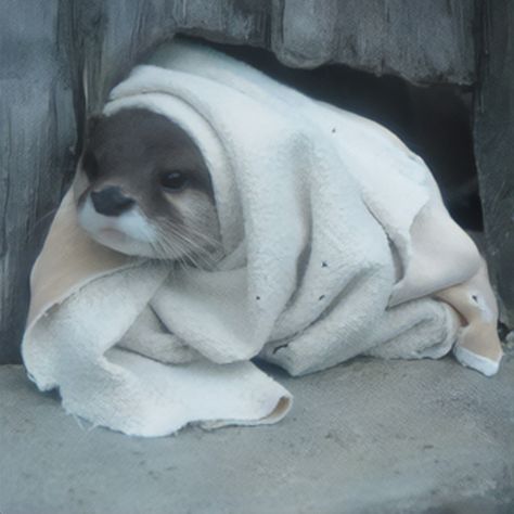 Baby Otter Wrapped In Baby Blanket Baby Otter, The Cutest Animals, Cutest Animals, Otters, The Cutest, Baby Blanket, The Internet, Internet, Animals