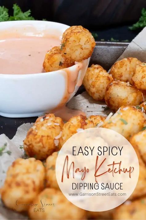 Easy Spicy Mayo Ketchup Fry Dipping Sauce Recipe | ©GarrisonStreetEats | Easy | Spicy | Mayo | Ketchup | Fry | Dipping Sauce | Mayochup | Recipe | Salsa Rosada | Fry Sauce | Mayo Ketchup | Ketchup Mayo | Mayonnaise | Spicy Mayo | Onion Ring Sauce | Tater Tot Sauce | Dipping Sauce Ideas | Game Day | Backyard BBQ | Super Bowl | Puerto Rican | Seafood Sauce | Ideas | Quick | Aioli | Spicy Mayo Sauce | Heinz | Golf Sauce | Fancy Ketchup | Burger Sauce | Sandwich Spread | Spicy Aioli | Saucy Sauce Mayochup Recipe, Fry Dipping Sauce, Onion Ring Sauce, Spicy Mayo Sauce, Sauce Ideas, Spicy Aioli, Spicy Dipping Sauce, Onion Ring, Mayo Sauce